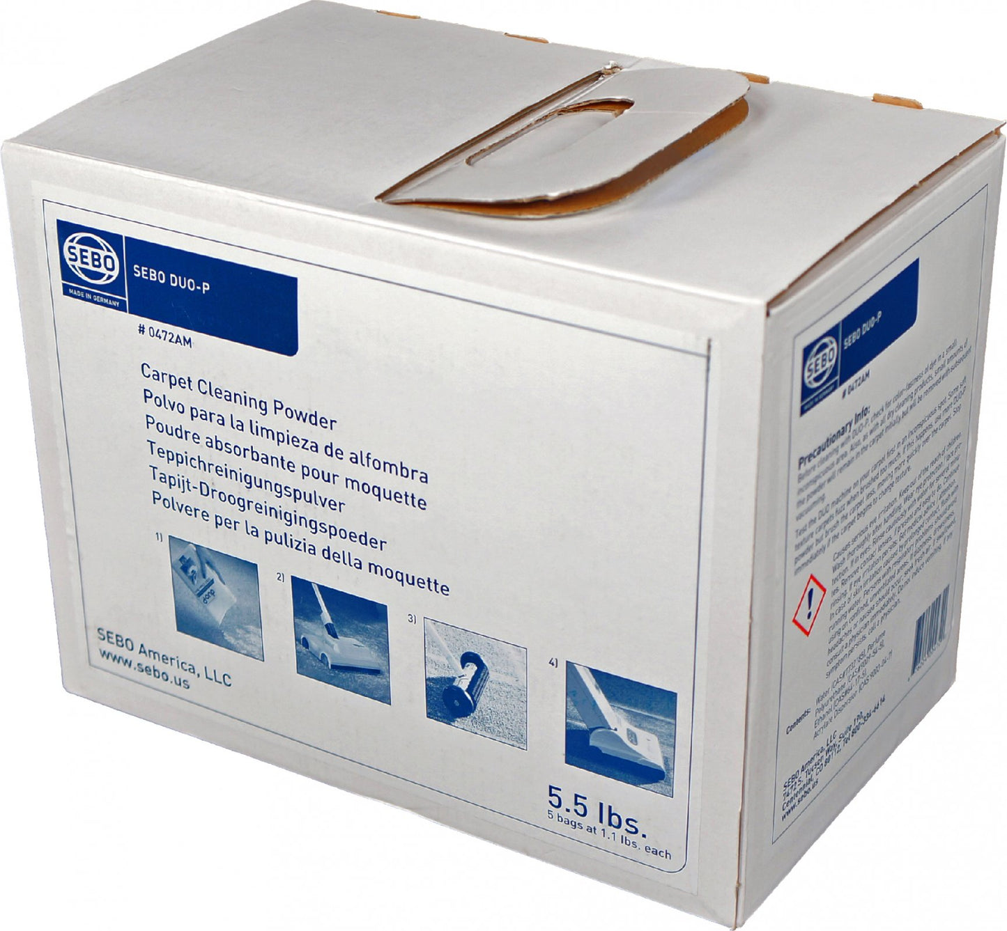 DUO-P Cleaning Powder, Refill Box (five 1.1 lb bags)