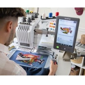 Brother Entrepreneur W PR680W 6-Needle Embroidery Machine with 8" x 12" Embroidery Area