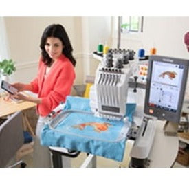 Brother Entrepreneur W PR680W 6-Needle Embroidery Machine with 8" x 12" Embroidery Area