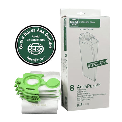 Sebo - Felix and Dart ULTRA 7029AM 8-Pack NEW Cloth Bag