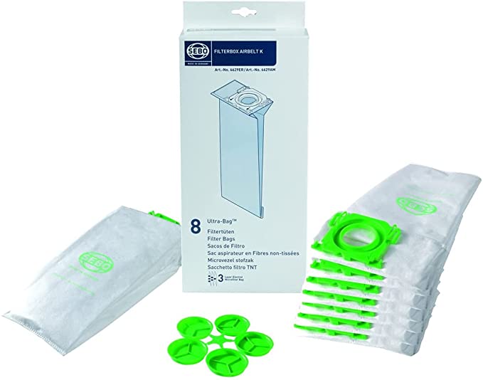 Sebo K3 Bags - 8 three-layer AeraPure Bags